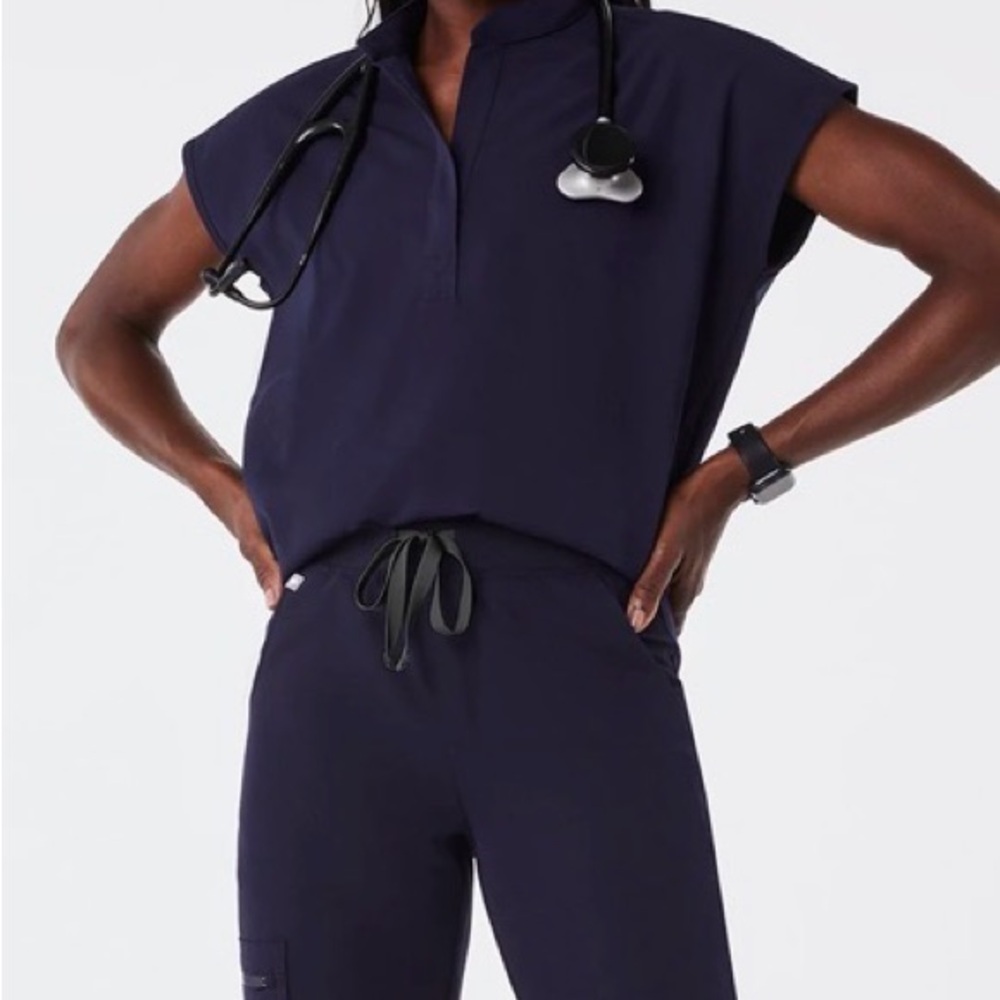 Navy Figs Rafaela Oversized Scrub Top